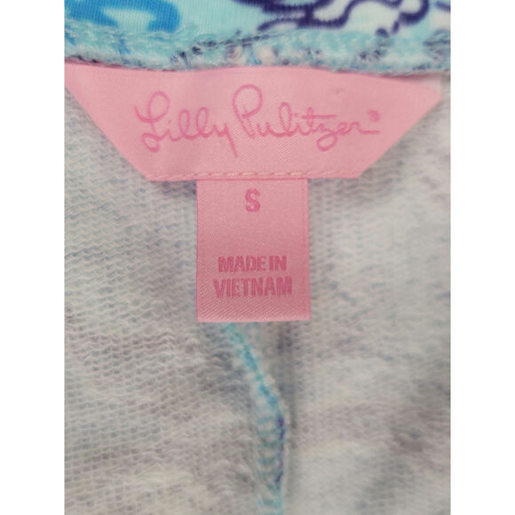 NWT Lilly Pulitzer Hayley Resort Spa Blue Mermaid French Terry Mini‎ Dress Small - Picture 5 of 12